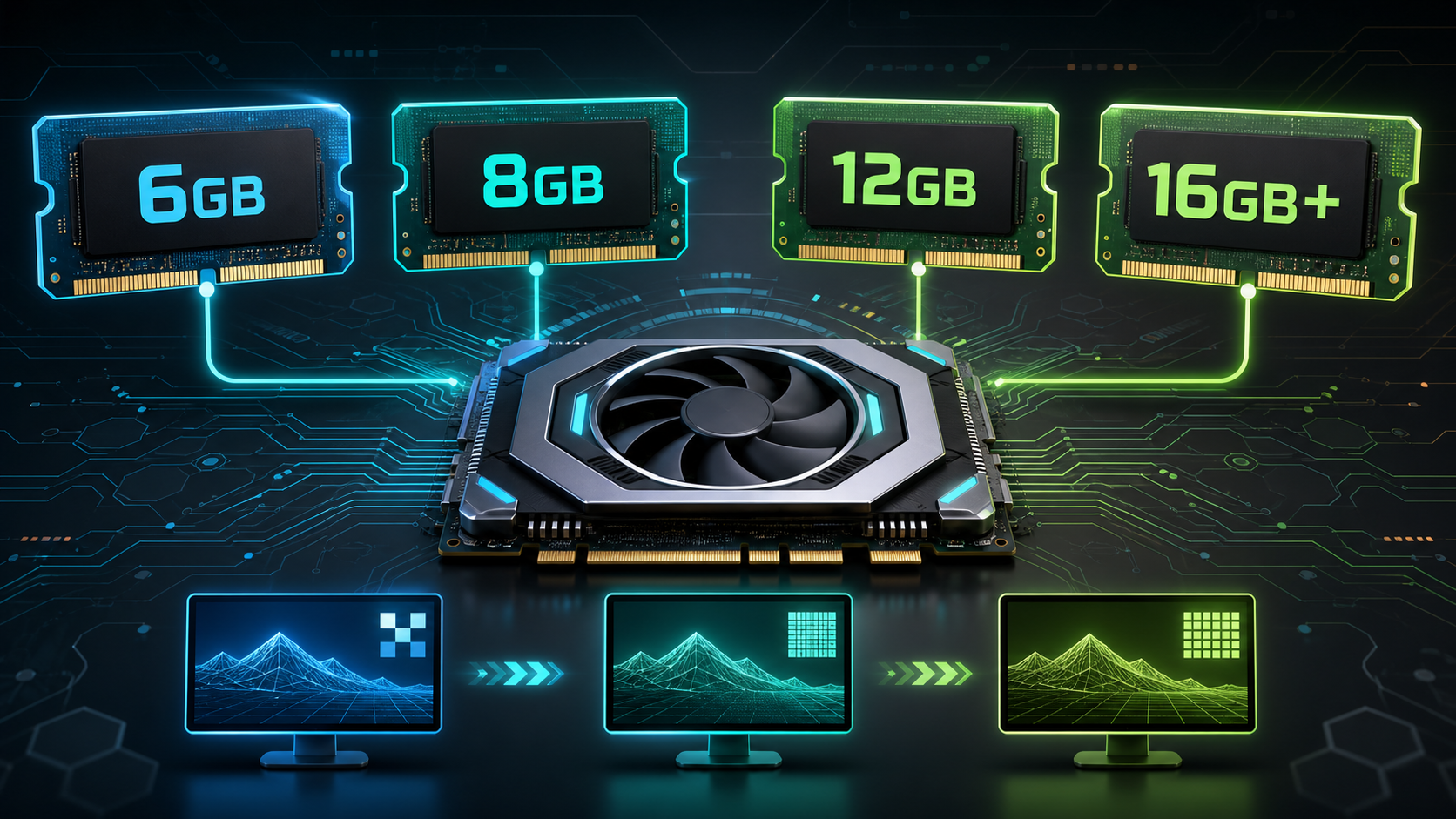ゲーミングPCのVRAMは何GB必要？6GB・8GB・12GB・16GBの選び方