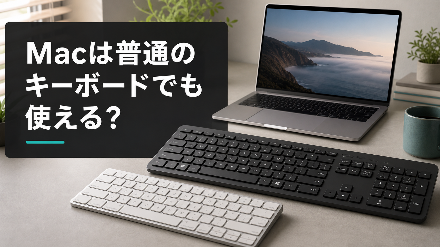 Macは普通のキーボードでも使える？Windows用との違いと設定方法