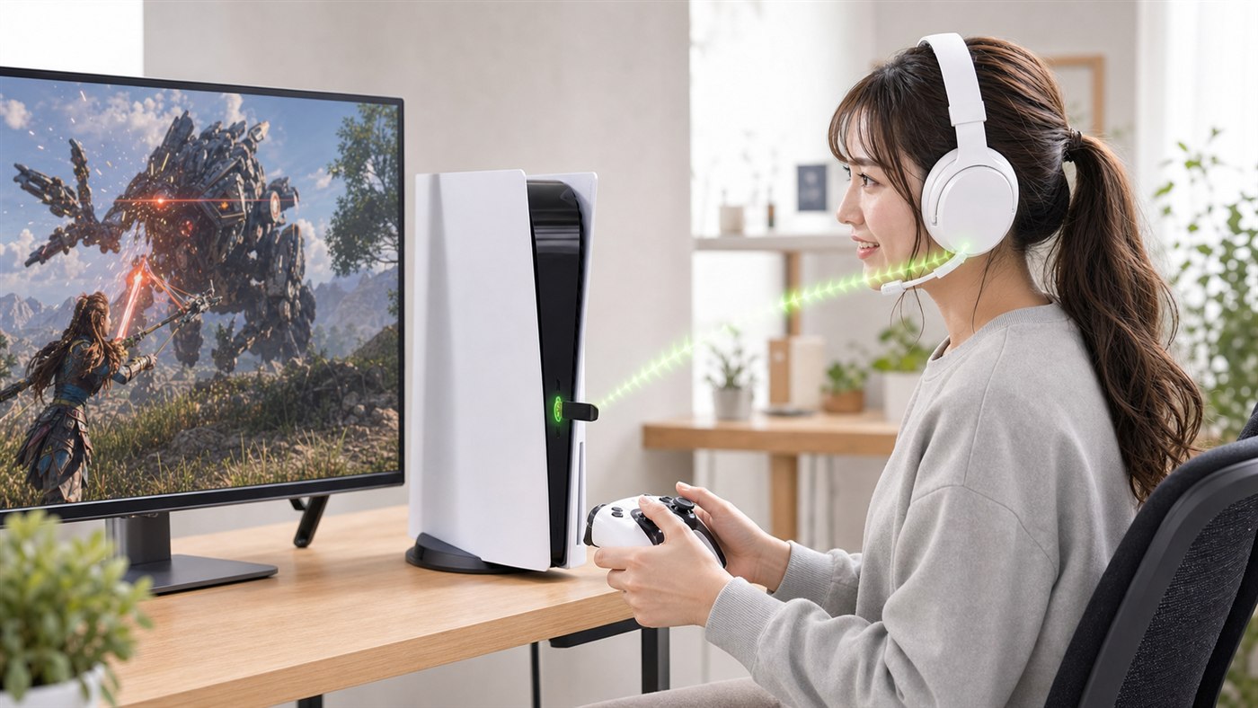 PS5のワイヤレスヘッドセットは遅延する？2.4GHzとBluetoothの違い