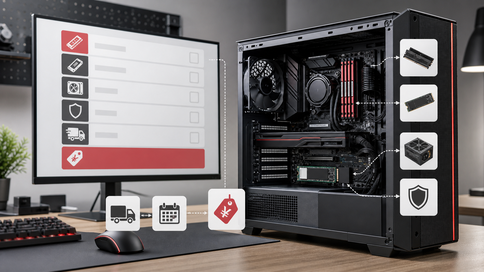 フロンティアのゲーミングPC構成と注文前に確認する項目
