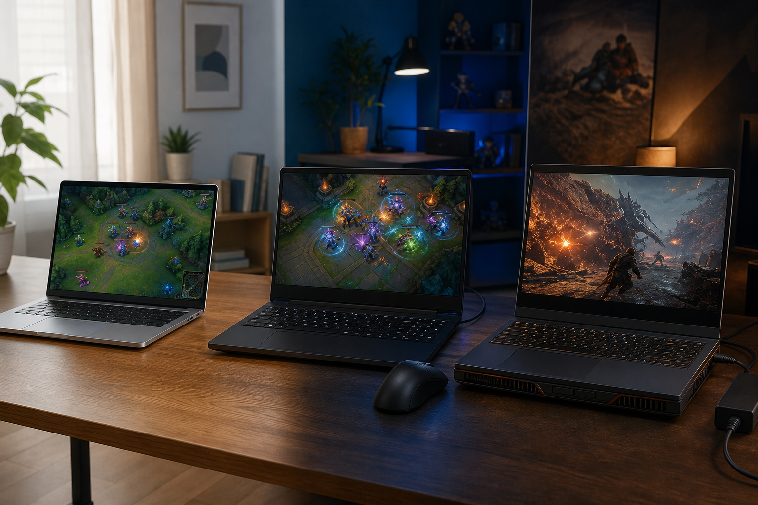 普通のノートPC、144Hz対応ゲーミングノート、高性能ゲーミングノートの違い