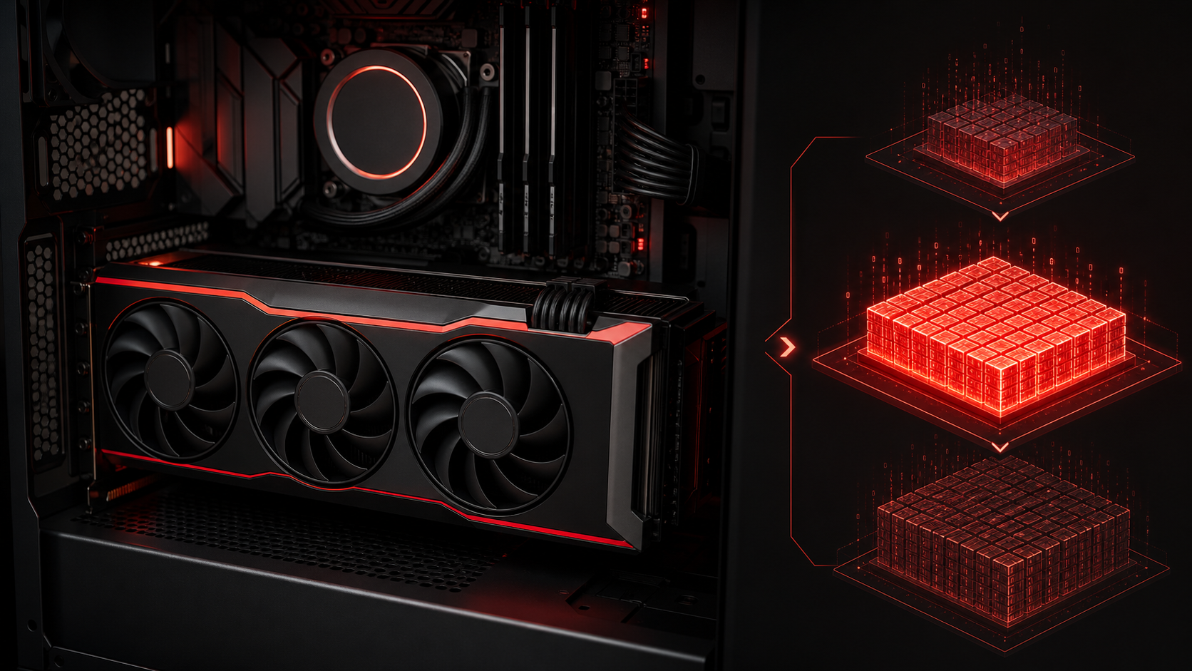 AMD GPUのVRAM容量とローカルLLMのモデルサイズをイメージした図