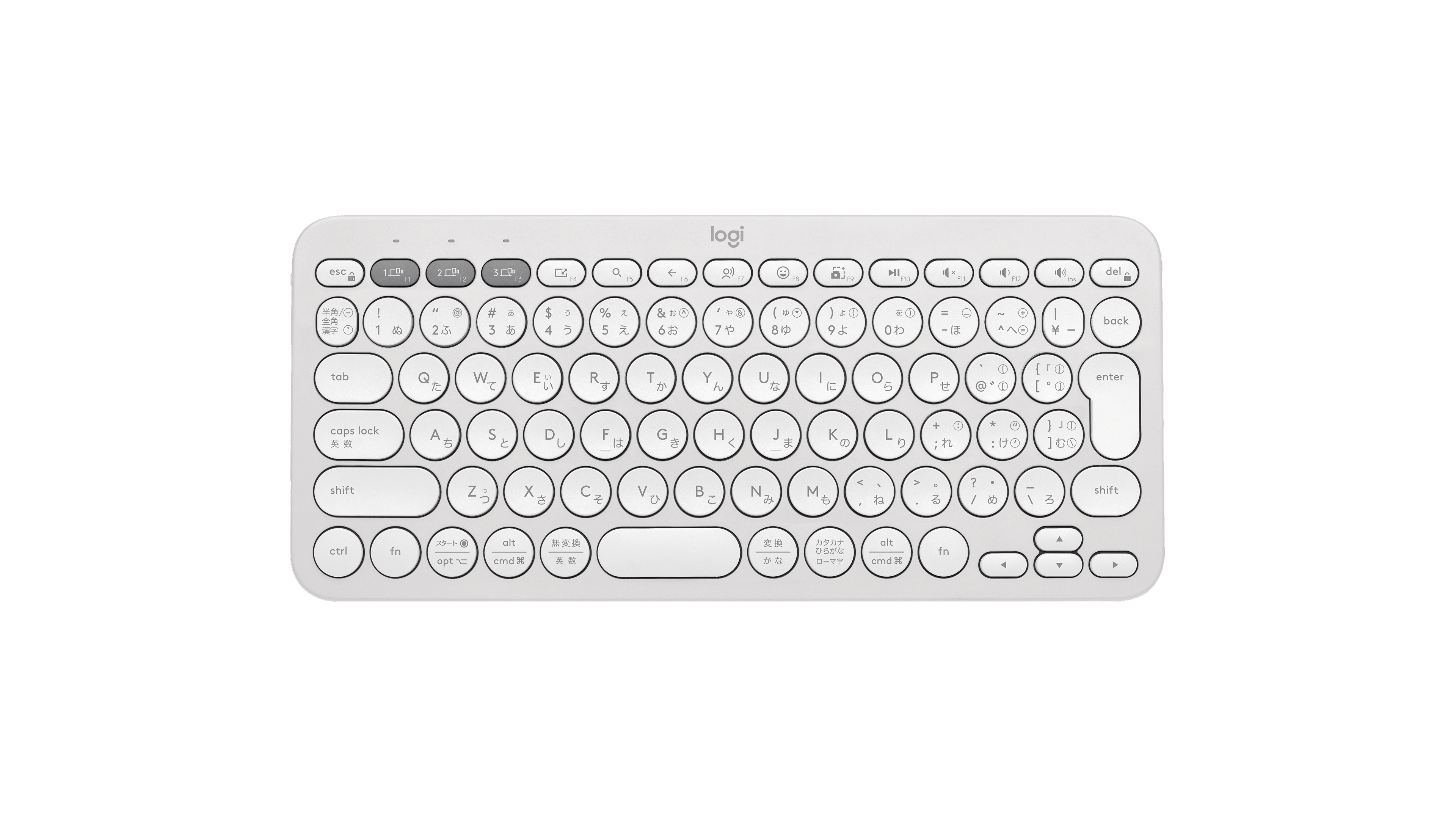 Logicool Pebble Keys 2 K380s オフホワイトの日本語配列キーボード